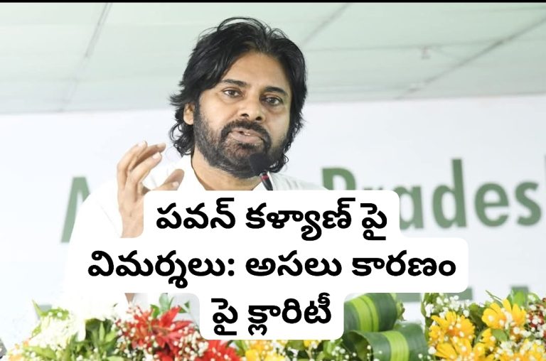 పవన్ కళ్యాణ్ పై విమర్శలు: అసలు కారణం  పై క్లారిటీ